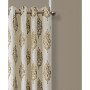 Navara Medallion Print Linen 52" x 84" Blackout Curtain Panel