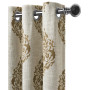 Navara Medallion Print Linen 52" x 84" Blackout Curtain Panel