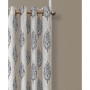 Navara Medallion Print Linen 52" x 84" Blackout Curtain Panel