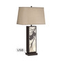 Lodge Table Lamp with Panel