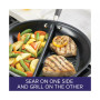 Advanced Home Hard-Anodized 12.5" Nonstick Divided Grill and Griddle Skillet