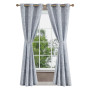 Tallulah Textured Blackout Grommet Window Curtain Panel Pair with Tiebacks, 38" x 84"
