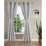 Tallulah Textured Blackout Grommet Window Curtain Panel Pair with Tiebacks, 38" x 84"