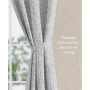 Tallulah Textured Blackout Grommet Window Curtain Panel Pair with Tiebacks, 38" x 84"