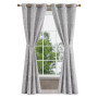 Tallulah Textured Blackout Grommet Window Curtain Panel Pair with Tiebacks, 38" x 84"