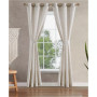 Tallulah Textured Blackout Grommet Window Curtain Panel Pair with Tiebacks, 38" x 84"