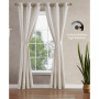Tallulah Textured Blackout Grommet Window Curtain Panel Pair with Tiebacks, 38" x 84"