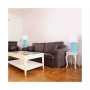 Elegant Designs 2 Pack Modern Leather Table Lamps with White Fabric Shades