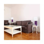 Elegant Designs 2 Pack Modern Leather Table Lamps with White Fabric Shades