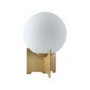 Pearl Table Lamp White & Brushed Bronze