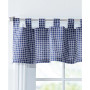 Mini Check Tab Top 3-Piece Valance Tier Set, 56" x 14"
