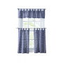 Mini Check Tab Top 3-Piece Valance Tier Set, 56" x 14"
