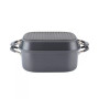 Advanced Home Hard-Anodized Nonstick Two Step Meal Set, 7-Qt. Roaster and an 11" Deep Square Grill Pan