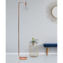 Modern Lantern Floor Lamp with Glass Shade