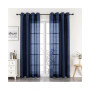 Home Living 2 Piece Lightweight Basic Sheer Grommet Top Curtain Panels