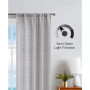 Caspian Light Filtering Textured Rod Pocket Window Curtain Panel Set, 54" x 96"