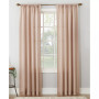 Amalfi 54" X 84" Linen Blend Textured Sheer Rod Pocket Curtain Panel