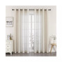 Artisan Lightweight Transparent Faux Silk Sheer Grommet Single Curtain Panel