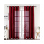 Artisan Lightweight Transparent Faux Silk Sheer Grommet Single Curtain Panel