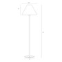 Mika LED Classic Standing Floor Lamp with A-Line Open Shade