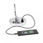 Modern Desk Lamp with USB Port and Glass Shade