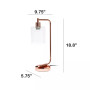 Modern Desk Lamp with USB Port and Glass Shade