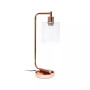 Modern Desk Lamp with USB Port and Glass Shade