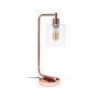 Modern Desk Lamp with USB Port and Glass Shade