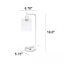 Modern Desk Lamp with USB Port and Glass Shade