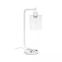 Modern Desk Lamp with USB Port and Glass Shade