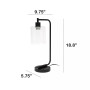 Modern Desk Lamp with USB Port and Glass Shade