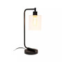 Modern Desk Lamp with USB Port and Glass Shade