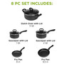 Aluminum 8 Piece Evolve Non-Stick Cookware Set