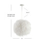 Stork 19" Feather Metal Adjustable LED Pendant