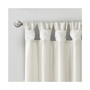 Emilia Twist Tab Lined Window Curtain Panel - 50x108" - White