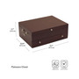 Dark Walnut Lined Drawer Stainless-Steel Flatware 15in Chest