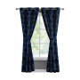 Somerset Embroidered Light Filtering Grommet Window Curtain Panel Pair with Tiebacks Collection