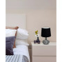 Mosaic Tiled Glass Genie Table Lamp with Fabric Shade