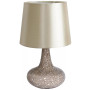 Mosaic Tiled Glass Genie Table Lamp with Fabric Shade