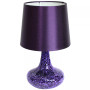 Mosaic Tiled Glass Genie Table Lamp with Fabric Shade
