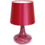 Mosaic Tiled Glass Genie Table Lamp with Fabric Shade