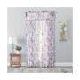 Whimsical Semi-Sheer Floral Rod Pocket Curtain Panel 54"W x 63"L