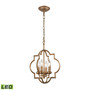 Chandette 4 Light Chandelier in Matte Gold