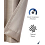 Robin Thermal Woven Room Darkening Back Tab Window Curtain Panel Set, 52" x 84"