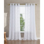 Everyn Sheer Embellished Grommet Window Curtain Panel Pair with Tiebacks, 52" x 84"