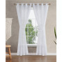 Everyn Sheer Embellished Grommet Window Curtain Panel Pair with Tiebacks, 52" x 84"