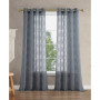 Everyn Sheer Embellished Grommet Window Curtain Panel Pair with Tiebacks, 52" x 84"