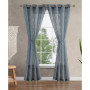 Everyn Sheer Embellished Grommet Window Curtain Panel Pair with Tiebacks, 52" x 84"