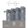 Everyn Sheer Embellished Grommet Window Curtain Panel Pair with Tiebacks, 52" x 84"
