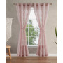 Everyn Sheer Embellished Grommet Window Curtain Panel Pair with Tiebacks, 52" x 84"